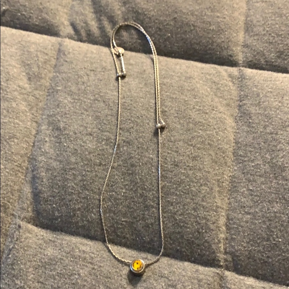 Alex and Ani adjustable citrine necklace